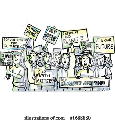 Royalty-Free (RF) Protesting Clipart Illustration by patrimonio - Stock Sample #1688880