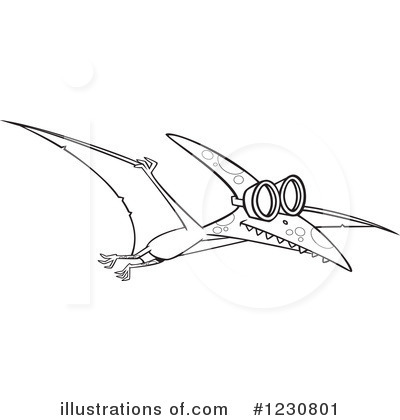 Royalty-Free (RF) Pterodactyl Clipart Illustration by toonaday - Stock Sample #1230801