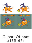 Pumpkin Character Clipart #1351671 by Hit Toon