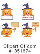 Pumpkin Character Clipart #1351674 by Hit Toon