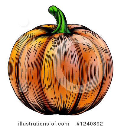 Royalty-Free (RF) Pumpkin Clipart Illustration by AtStockIllustration - Stock Sample #1240892
