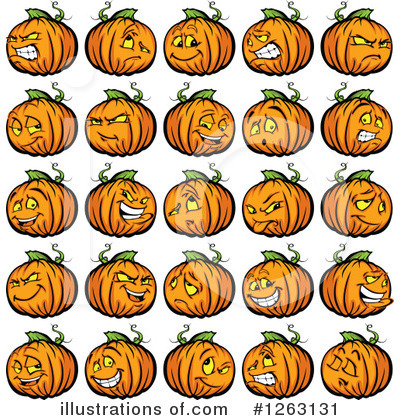 Royalty-Free (RF) Pumpkin Clipart Illustration by Chromaco - Stock Sample #1263131