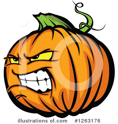 Royalty-Free (RF) Pumpkin Clipart Illustration by Chromaco - Stock Sample #1263176