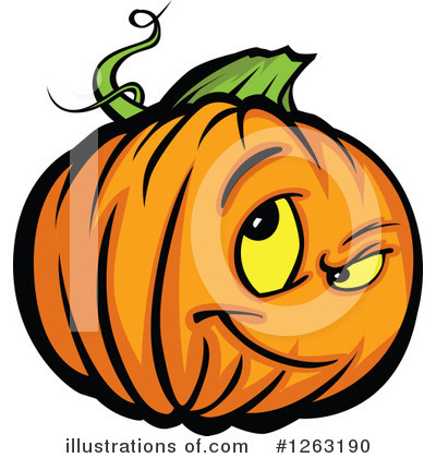 Royalty-Free (RF) Pumpkin Clipart Illustration by Chromaco - Stock Sample #1263190