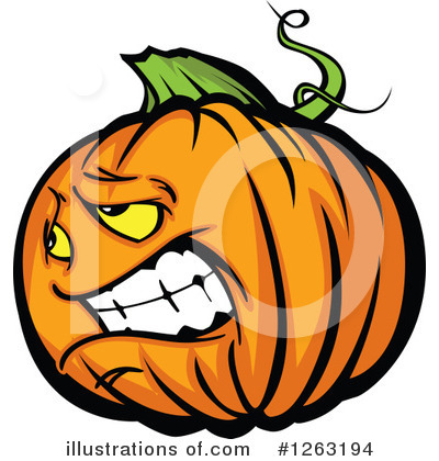 Royalty-Free (RF) Pumpkin Clipart Illustration by Chromaco - Stock Sample #1263194