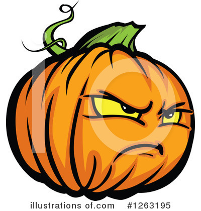 Royalty-Free (RF) Pumpkin Clipart Illustration by Chromaco - Stock Sample #1263195