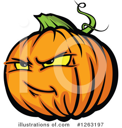 Royalty-Free (RF) Pumpkin Clipart Illustration by Chromaco - Stock Sample #1263197