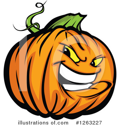 Royalty-Free (RF) Pumpkin Clipart Illustration by Chromaco - Stock Sample #1263227