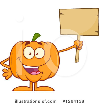 Royalty-Free (RF) Pumpkin Clipart Illustration by Hit Toon - Stock Sample #1264138