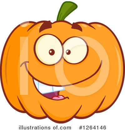 Pumpkin Character Clipart #1264146 by Hit Toon