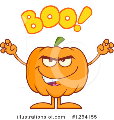 Royalty-Free (RF) Pumpkin Clipart Illustration by Hit Toon - Stock Sample #1264155