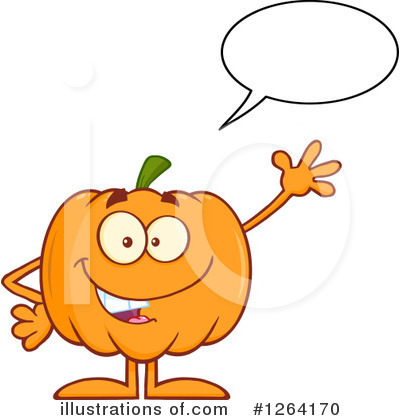 Pumpkin Character Clipart #1264170 by Hit Toon