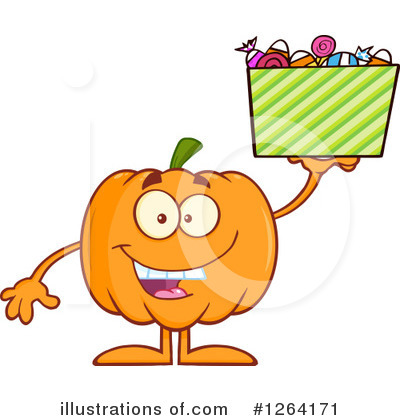 Pumpkin Character Clipart #1264171 by Hit Toon