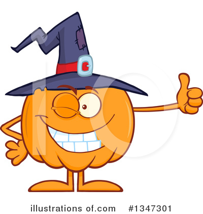Pumpkin Character Clipart #1347301 by Hit Toon