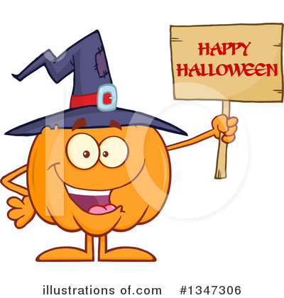 Pumpkin Character Clipart #1347306 by Hit Toon