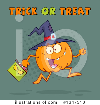 Pumpkin Character Clipart #1347310 by Hit Toon