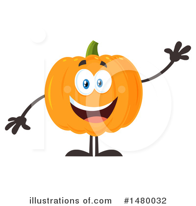 Pumpkin Character Clipart #1480032 by Hit Toon