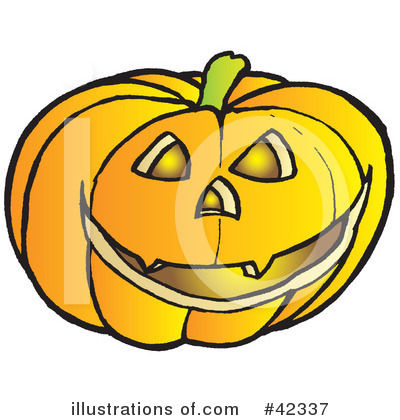 Royalty-Free (RF) Pumpkin Clipart Illustration by Snowy - Stock Sample #42337