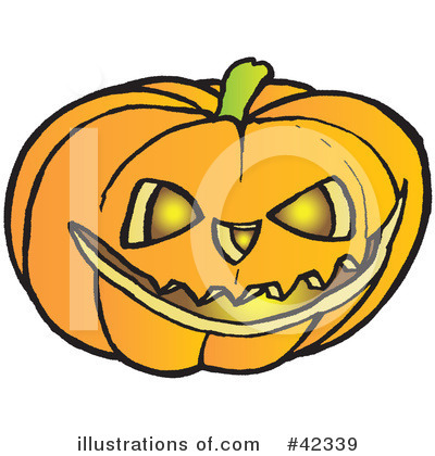 Royalty-Free (RF) Pumpkin Clipart Illustration by Snowy - Stock Sample #42339