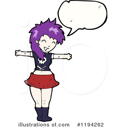 Royalty-Free (RF) Punk Girl Clipart Illustration by lineartestpilot - Stock Sample #1194262