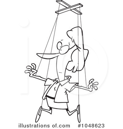 Royalty-Free (RF) Puppet Clipart Illustration by toonaday - Stock Sample #1048623