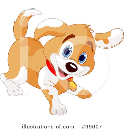 Royalty-Free (RF) Puppy Clipart Illustration by Pushkin - Stock Sample #99007