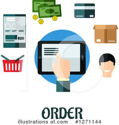 Online Shopping Clipart #1271144 by Vector Tradition SM