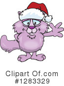 Purple Cat Clipart #1283329 by Dennis Holmes Designs
