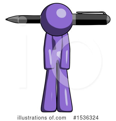 Royalty-Free (RF) Purple Design Mascot Clipart Illustration by Leo Blanchette - Stock Sample #1536324