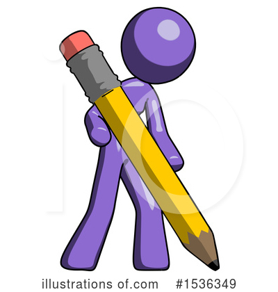 Royalty-Free (RF) Purple Design Mascot Clipart Illustration by Leo Blanchette - Stock Sample #1536349