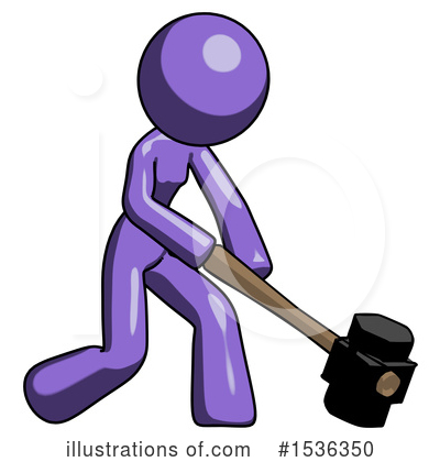 Royalty-Free (RF) Purple Design Mascot Clipart Illustration by Leo Blanchette - Stock Sample #1536350