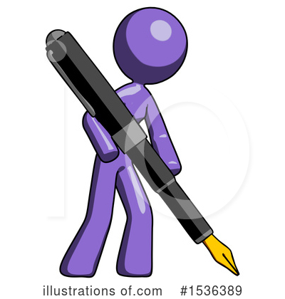 Royalty-Free (RF) Purple Design Mascot Clipart Illustration by Leo Blanchette - Stock Sample #1536389
