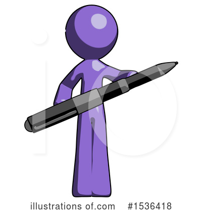 Royalty-Free (RF) Purple Design Mascot Clipart Illustration by Leo Blanchette - Stock Sample #1536418