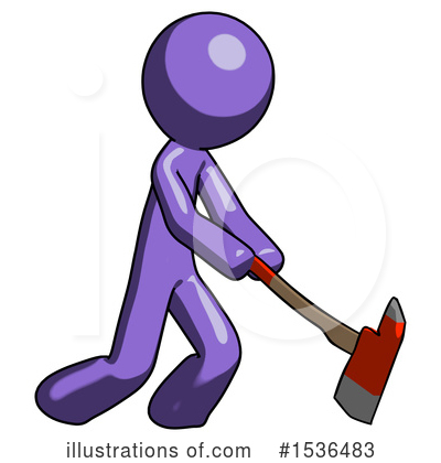 Royalty-Free (RF) Purple Design Mascot Clipart Illustration by Leo Blanchette - Stock Sample #1536483
