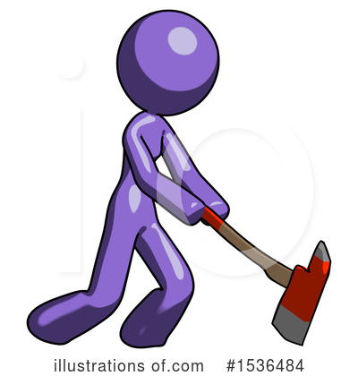 Royalty-Free (RF) Purple Design Mascot Clipart Illustration by Leo Blanchette - Stock Sample #1536484