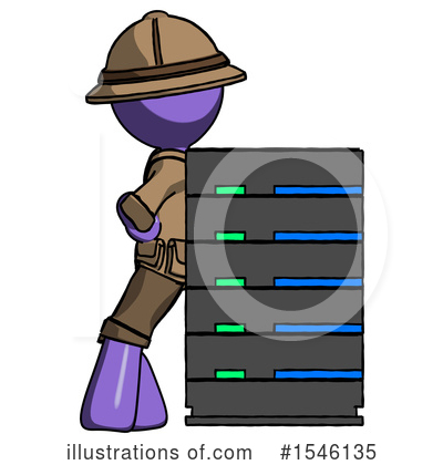 Royalty-Free (RF) Purple Design Mascot Clipart Illustration by Leo Blanchette - Stock Sample #1546135