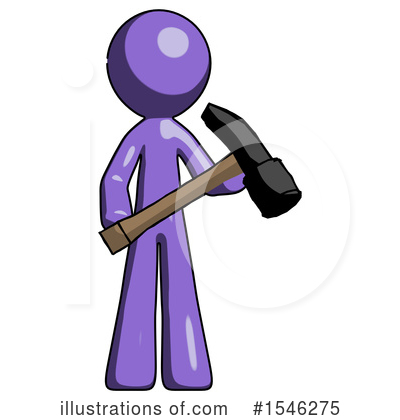 Royalty-Free (RF) Purple Design Mascot Clipart Illustration by Leo Blanchette - Stock Sample #1546275