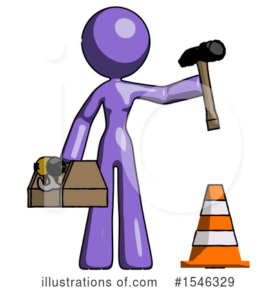 Royalty-Free (RF) Purple Design Mascot Clipart Illustration by Leo Blanchette - Stock Sample #1546329
