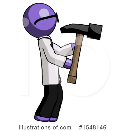 Royalty-Free (RF) Purple Design Mascot Clipart Illustration by Leo Blanchette - Stock Sample #1548146