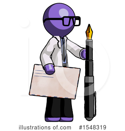 Royalty-Free (RF) Purple Design Mascot Clipart Illustration by Leo Blanchette - Stock Sample #1548319