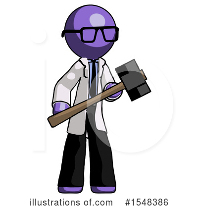 Royalty-Free (RF) Purple Design Mascot Clipart Illustration by Leo Blanchette - Stock Sample #1548386