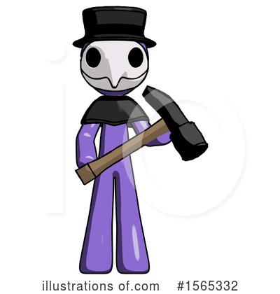 Royalty-Free (RF) Purple Design Mascot Clipart Illustration by Leo Blanchette - Stock Sample #1565332