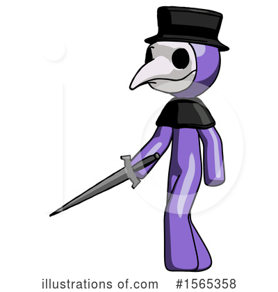 Royalty-Free (RF) Purple Design Mascot Clipart Illustration by Leo Blanchette - Stock Sample #1565358