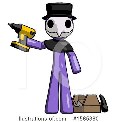 Royalty-Free (RF) Purple Design Mascot Clipart Illustration by Leo Blanchette - Stock Sample #1565380