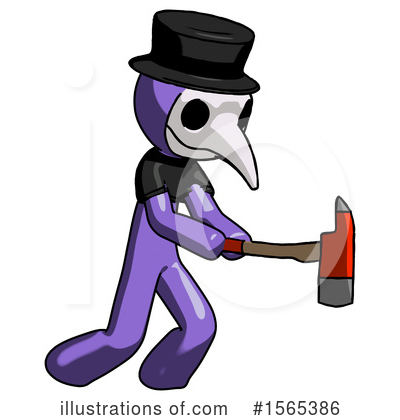 Royalty-Free (RF) Purple Design Mascot Clipart Illustration by Leo Blanchette - Stock Sample #1565386
