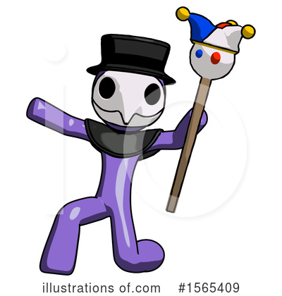 Royalty-Free (RF) Purple Design Mascot Clipart Illustration by Leo Blanchette - Stock Sample #1565409