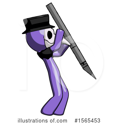 Royalty-Free (RF) Purple Design Mascot Clipart Illustration by Leo Blanchette - Stock Sample #1565453