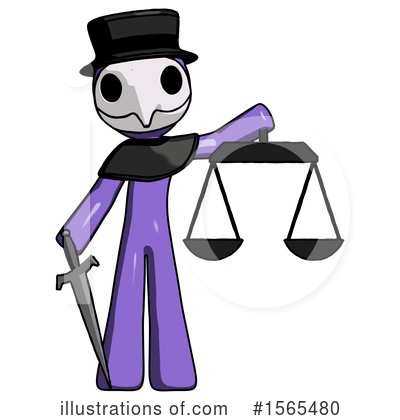 Royalty-Free (RF) Purple Design Mascot Clipart Illustration by Leo Blanchette - Stock Sample #1565480