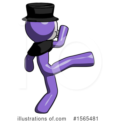 Royalty-Free (RF) Purple Design Mascot Clipart Illustration by Leo Blanchette - Stock Sample #1565481