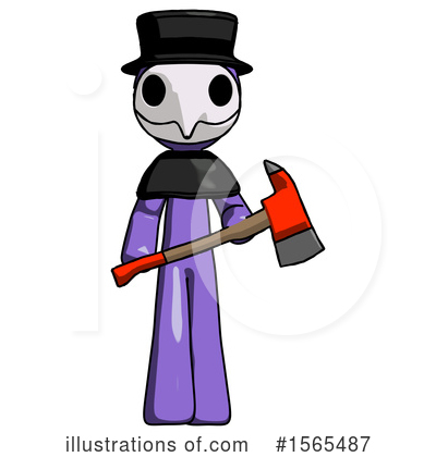 Royalty-Free (RF) Purple Design Mascot Clipart Illustration by Leo Blanchette - Stock Sample #1565487